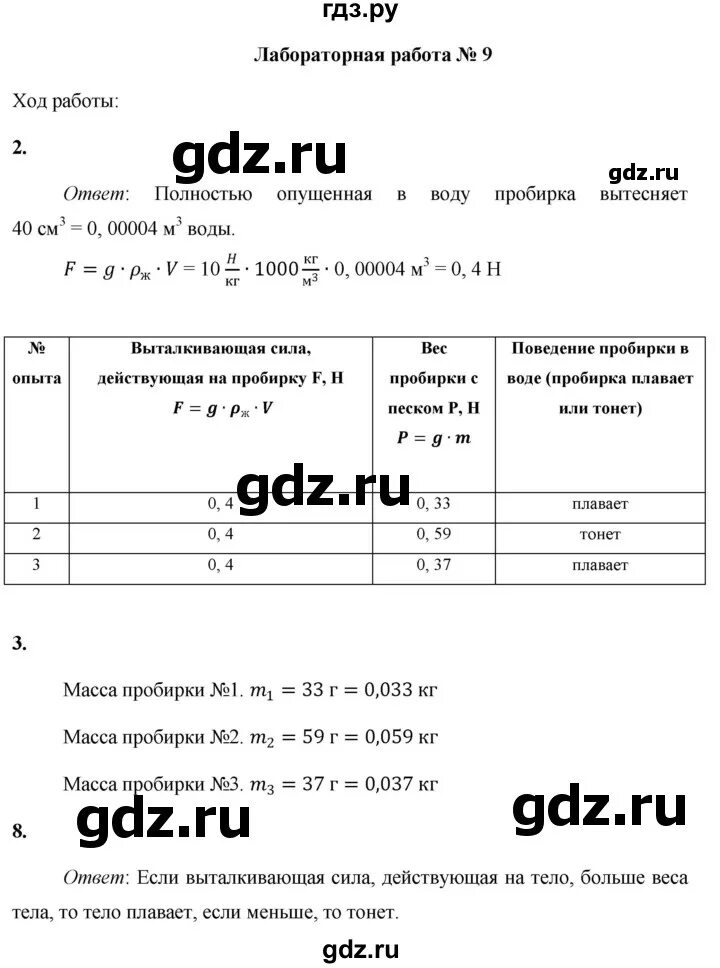 Физика 7 класс минькова лабораторная тетрадь