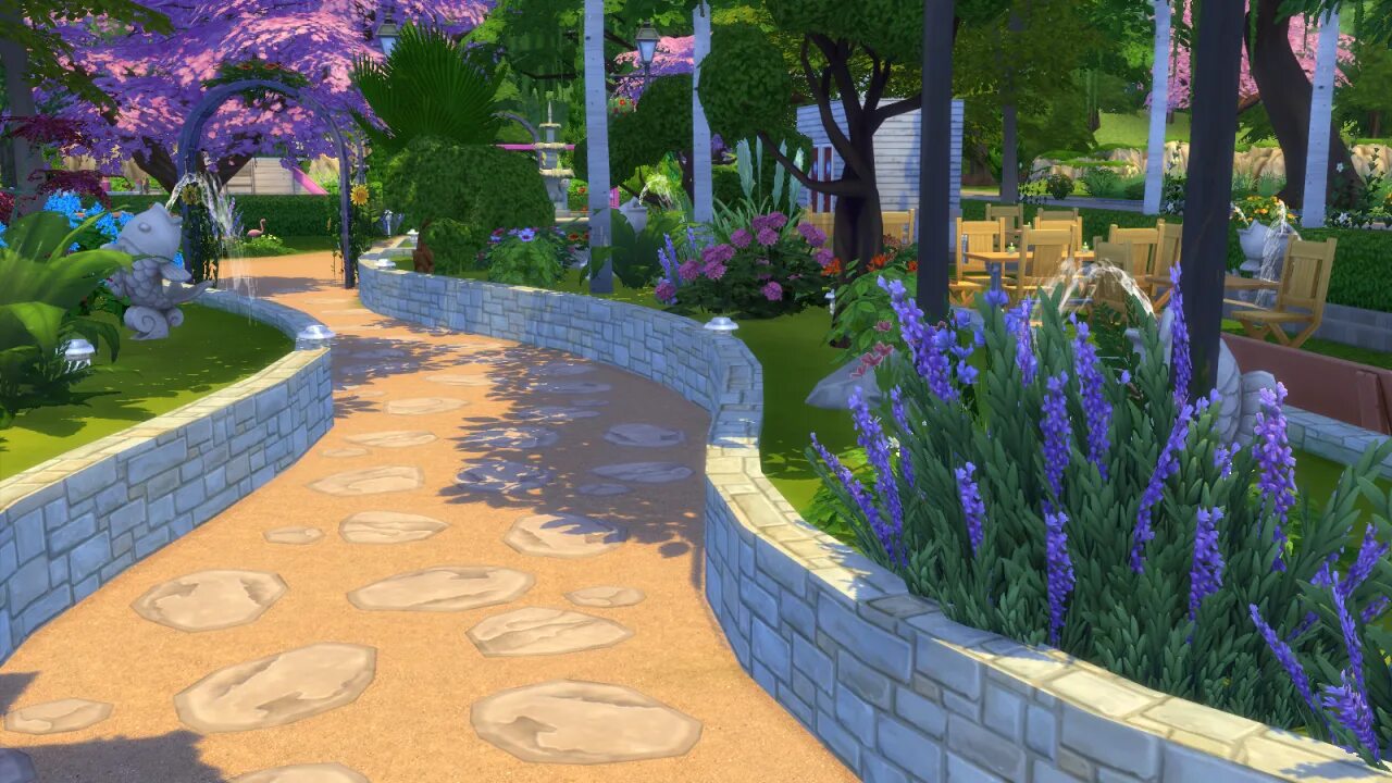Как в симс 4 сделать круглую. Sims 4 парк. симс 4 парк 50х40. симс 4 клумбы. дорожки симс 4.