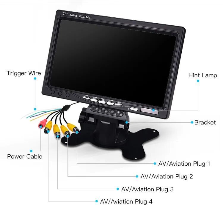 Автомобильный монитор ip68. Сенсорный монитор с камерой. 7 Quad Split Monitor разъем. Мониторы для камер 7