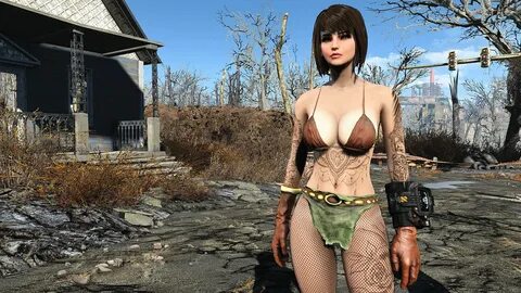 Fallout 4 "Сексуальный реплейсер одежды CBBE" .