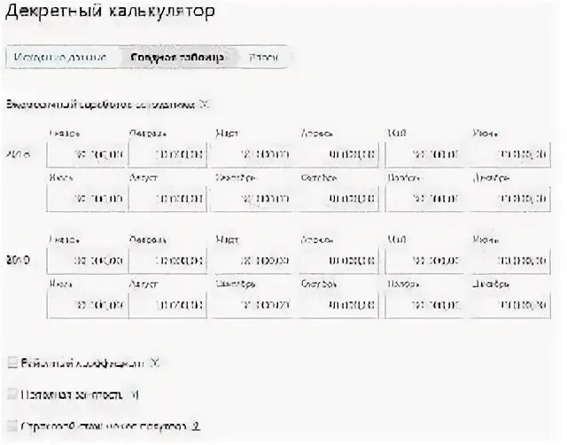 Декретный калькулятор 2023