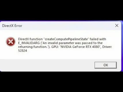 Directx crash