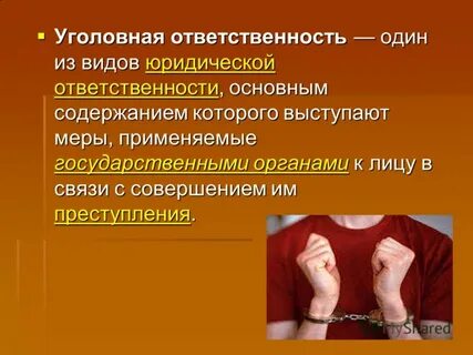 Уголовная ответственность вид социальной ответственности