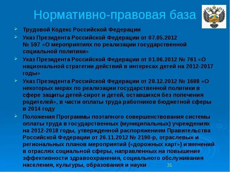 Указ от 7 мая 2012 597. Нормативно правовая база президента РФ. Нормативные базы РФ.