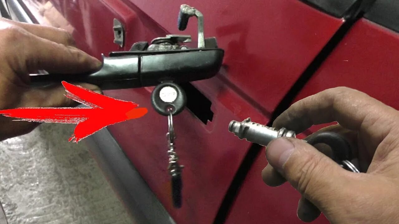 Replacing the outer handle and lock switch front door Chery Tiggo