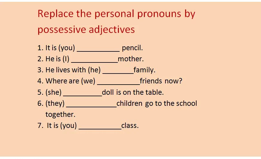 Тест по теме личные местоимения. Possessive adjectives 2 класс. Possessive adjectives and pronouns в английском. Possessive pronouns задания 3 класс. Possessive adjectives упражнения.