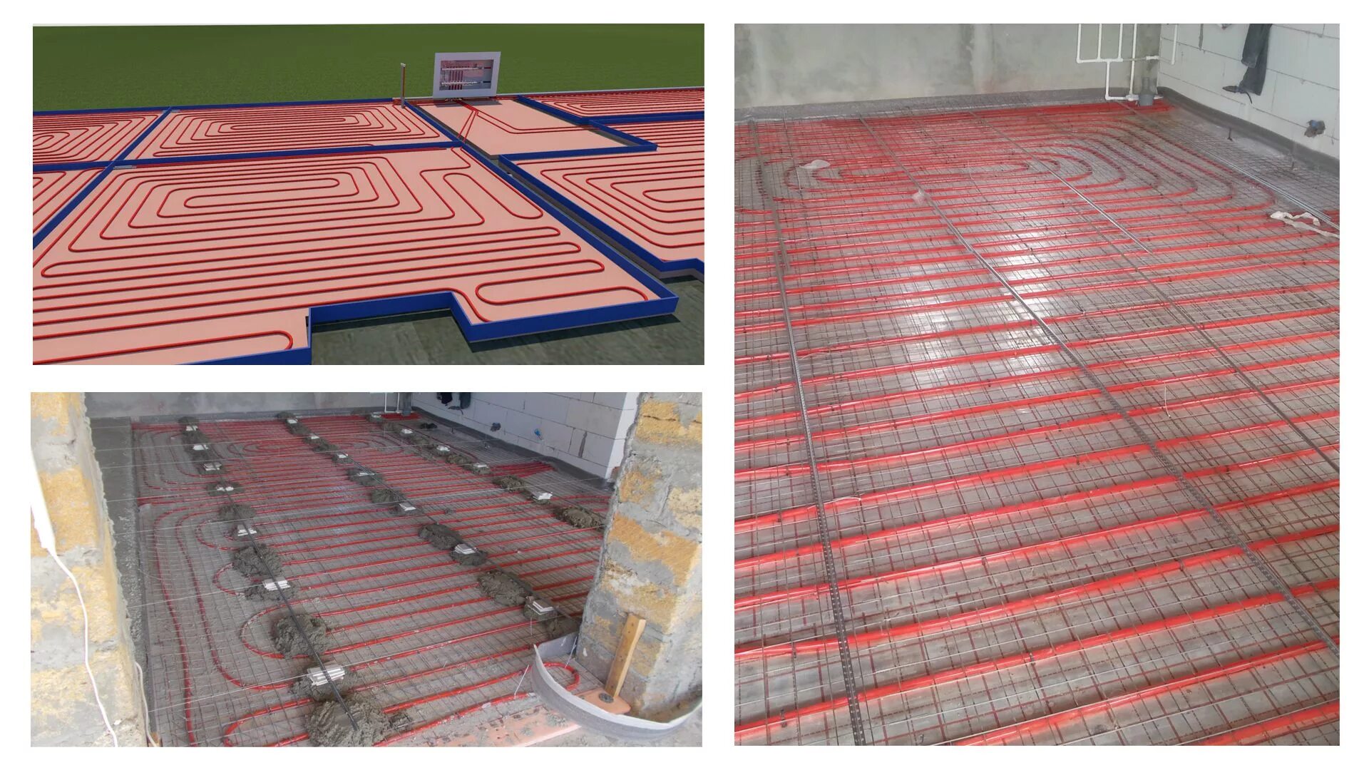 Укладка электрического теплого пола. Крепление трубы теплого пола. Радиус изгиба трубы теплого пола 16 мм. Как крепить теплый пол. Армировка теплого водяного пола.