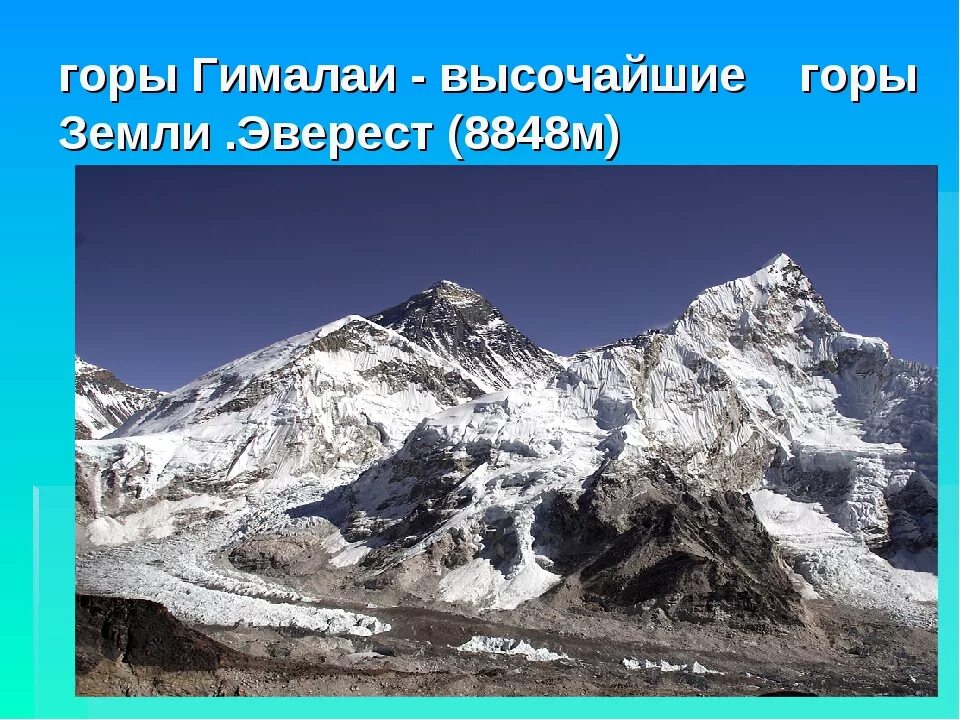 Рельеф земли горы Гималаи. Гора Гималаи рельеф. География 6 класс - высота горы - Гималаи. Складчатые горы Гималаи.