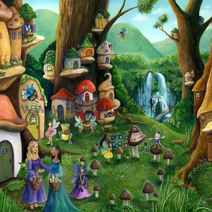 Fairy village. Домик гномов в лесу. Сказочная Страна гномов. Сказочный мир гномов. Домик эльфа в лесу.