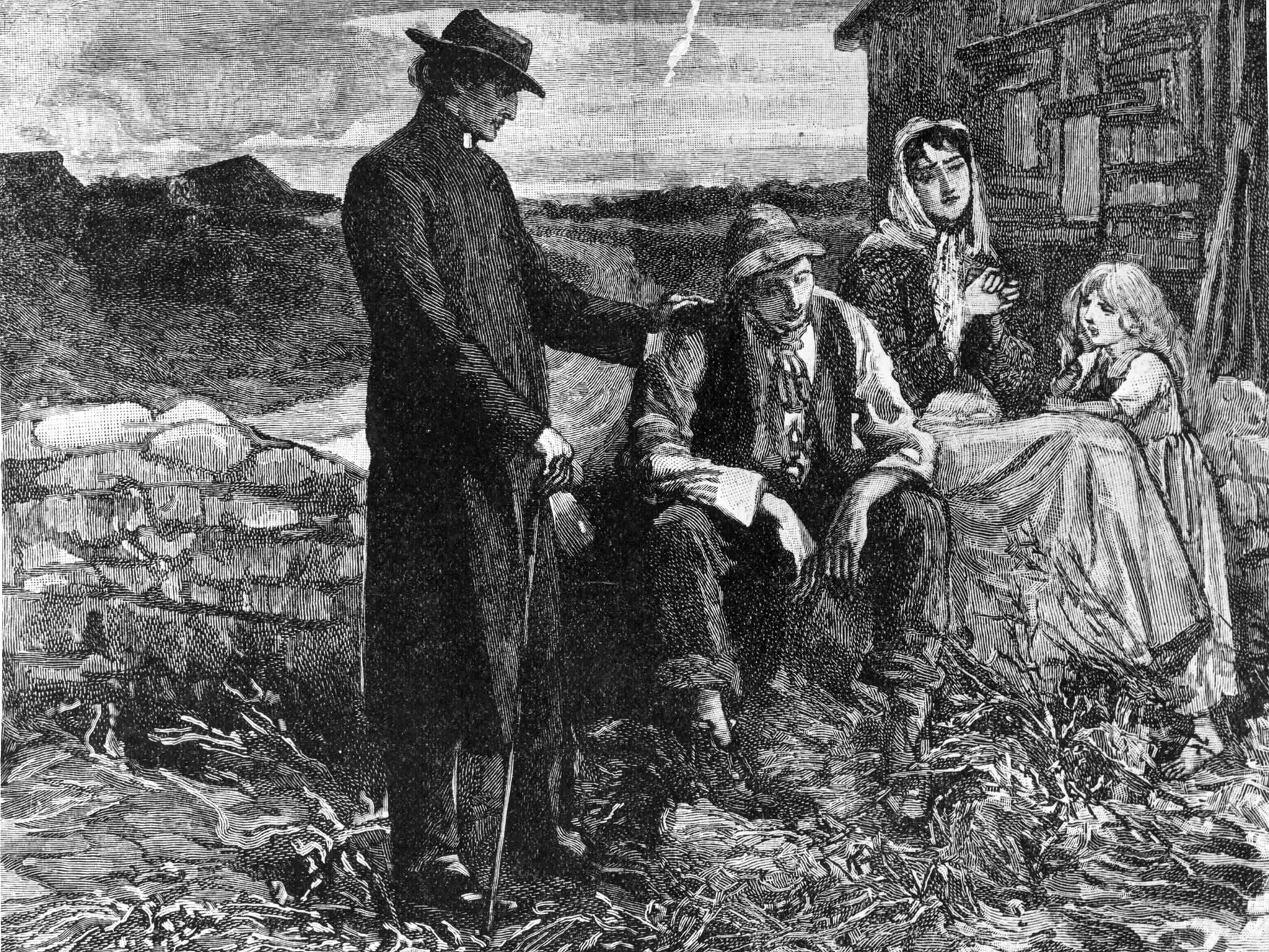 Голодные 40. Голод в Ирландии 19 век. Великий голод в Ирландии 1845-1849. Ирландия 1845. Ирландские крестьяне 19 века.