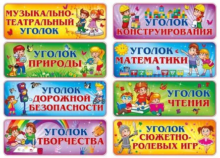 Оформление центров активности