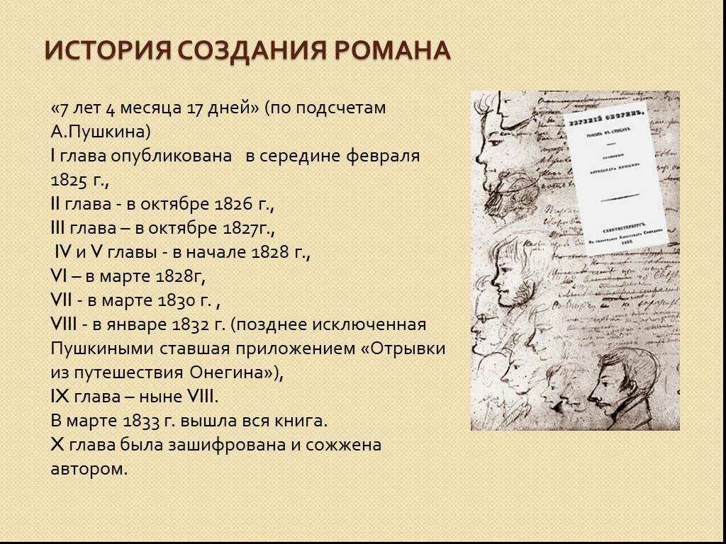 Сколько лет было героям онегина. Онегин история создания.