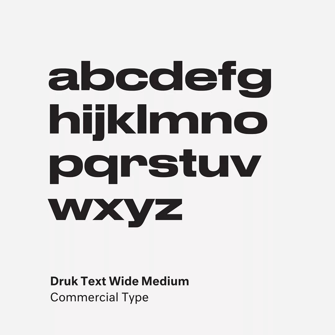 Druk text wide шрифт