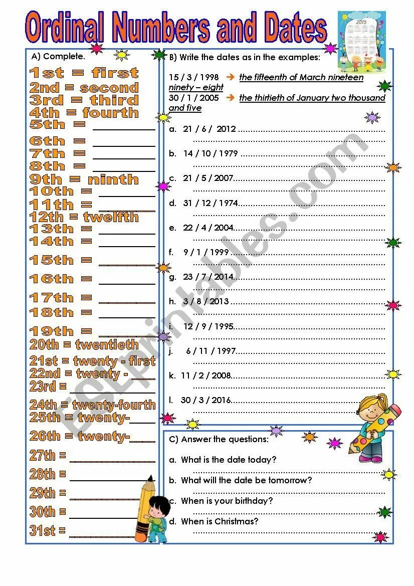 Time date numbers. Задания numbers and Dates in English. Dates in English Worksheets. Ordinal numbers and Dates. Упражнения Dates in English.