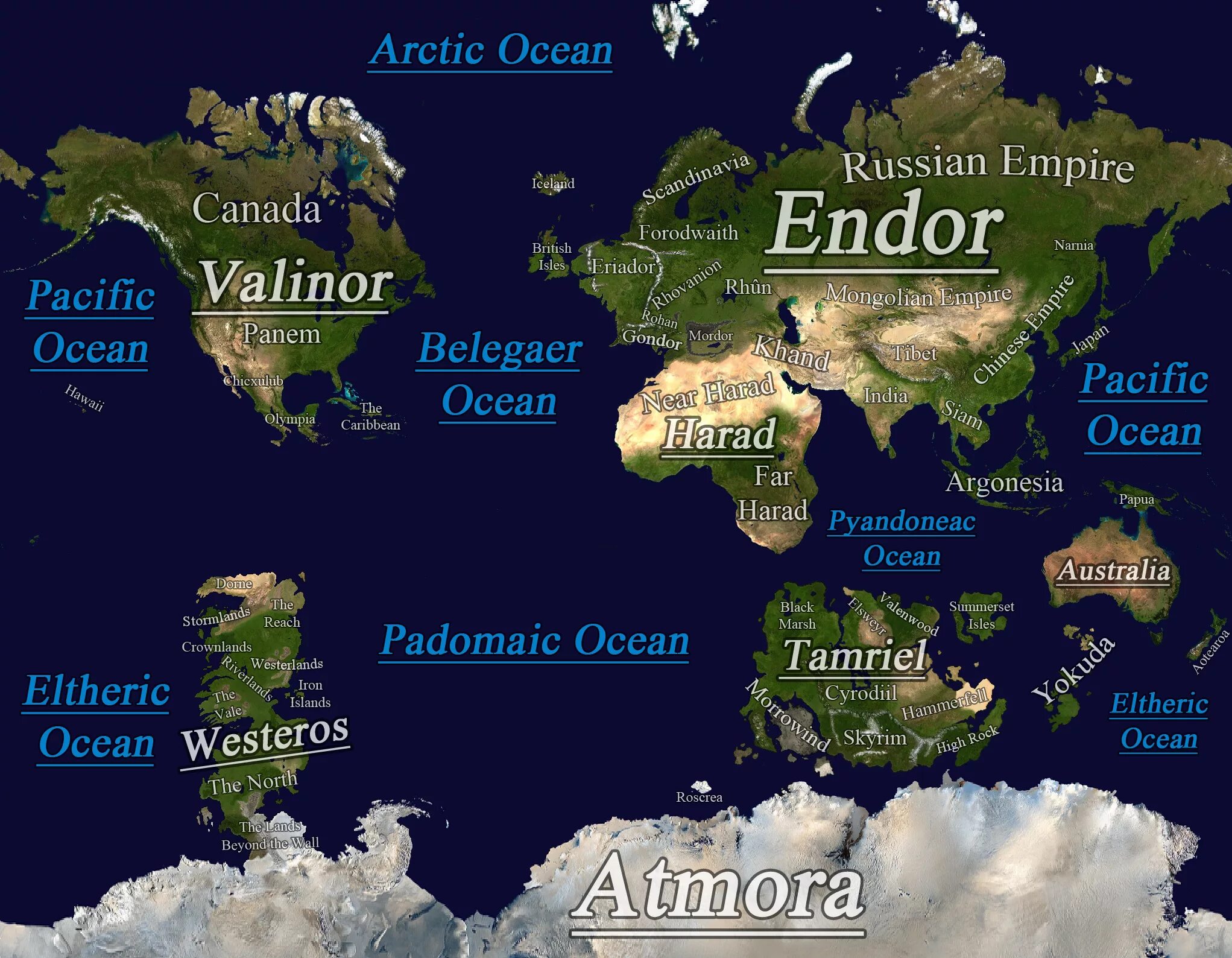 Карта Нирна. Карта фэнтези материка. Континент Атмора. Go see the world