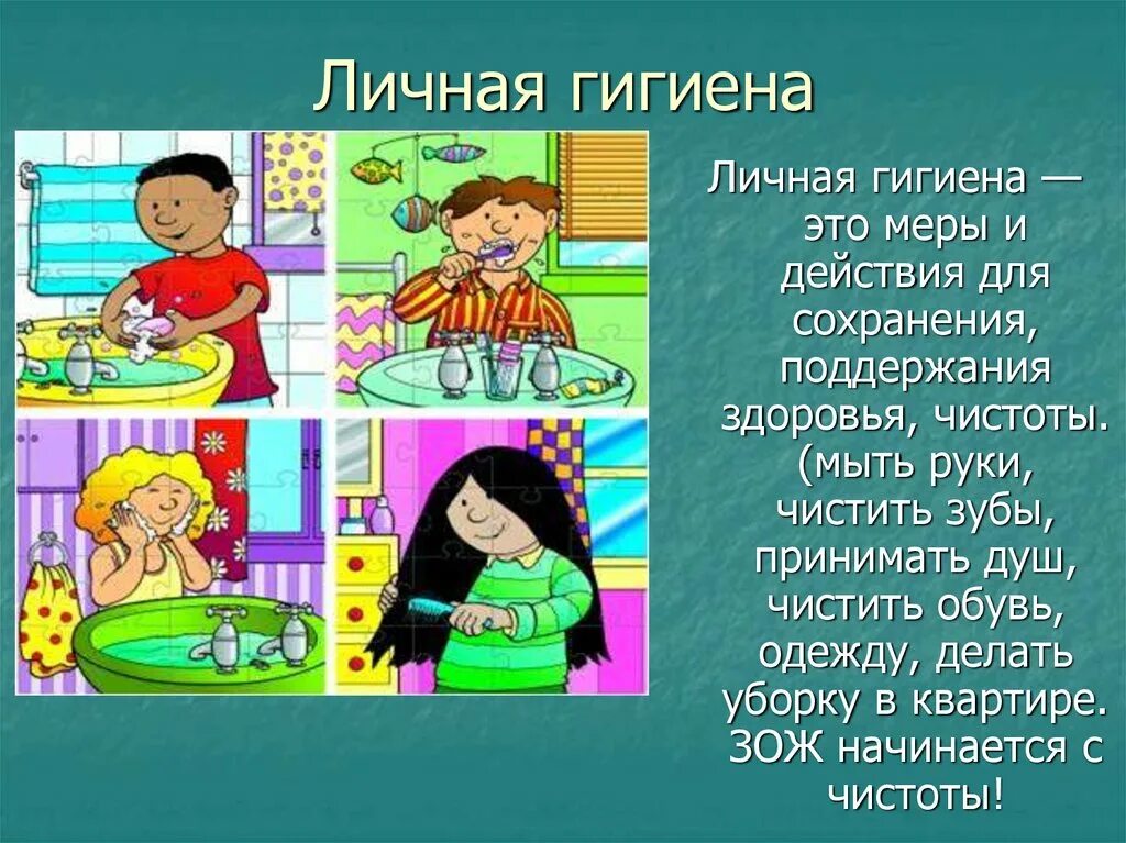 Правило личной гигиены тест