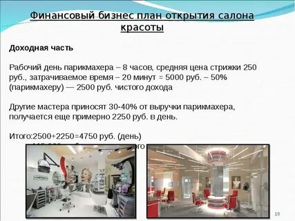 Проект открытия салона красоты