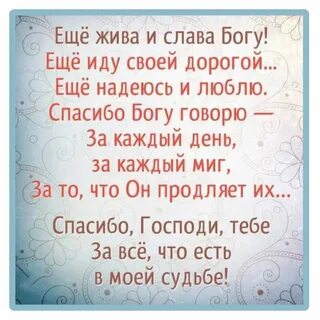 Я бога каждый день благодарю