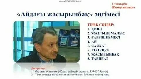 Айдағы жасырынбақ кейіпкерлері