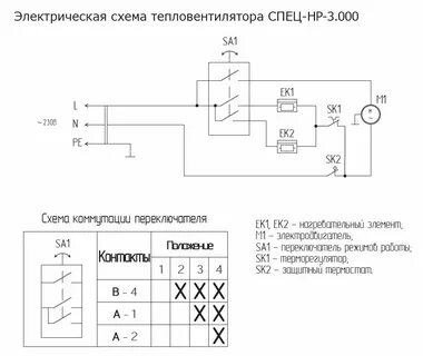 Эл схема обогревателя