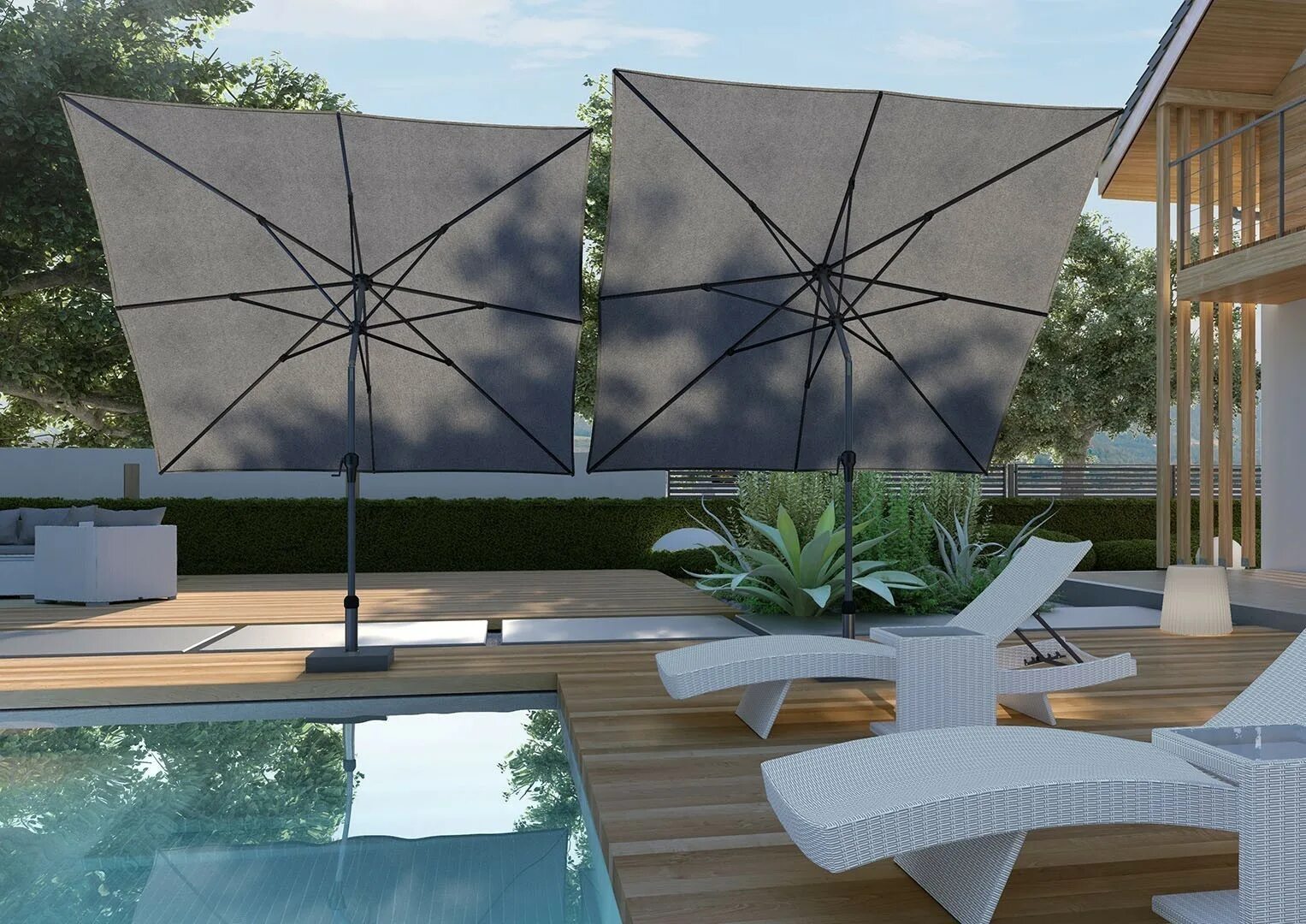 Зонт для террасы. Зонт садовый Garden Space. Уличный зонт Meridiana, 6x5 м. Зонт для веранды. Большой зонт для террасы.