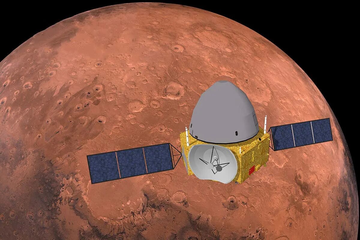 Орбита планеты марс. Космический аппарат Тяньвэнь 1. Марс 1 космический аппарат. Марс Орбитер снимок Марса. Тяньвэнь-1 снимки с Марса.