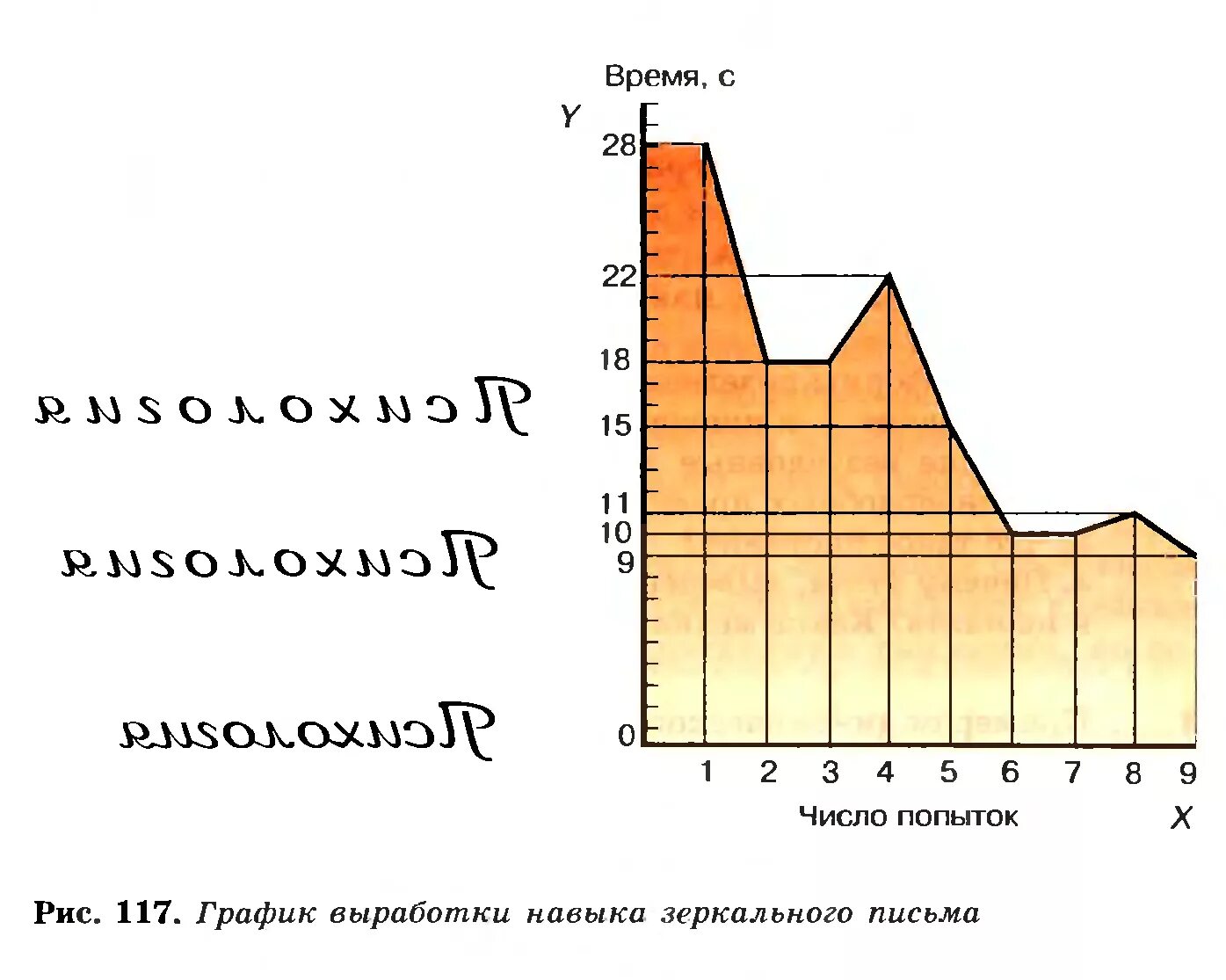 Выработка навыка зеркального письма лабораторная работа. График выработки навыка зеркального письма. График выработки навыка зеркального письма лабораторная. Практическая работа выработка навыка зеркального. Перестройка динамического стереотипа овладение навыком зеркального письма