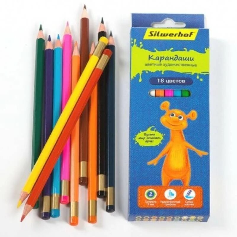 Купили 18 карандашей. Карандаши Silwerhof 18 цветов. Художественные цветные карандаши. Silwerhof карандаши. Супер мягкие цветные карандаши.