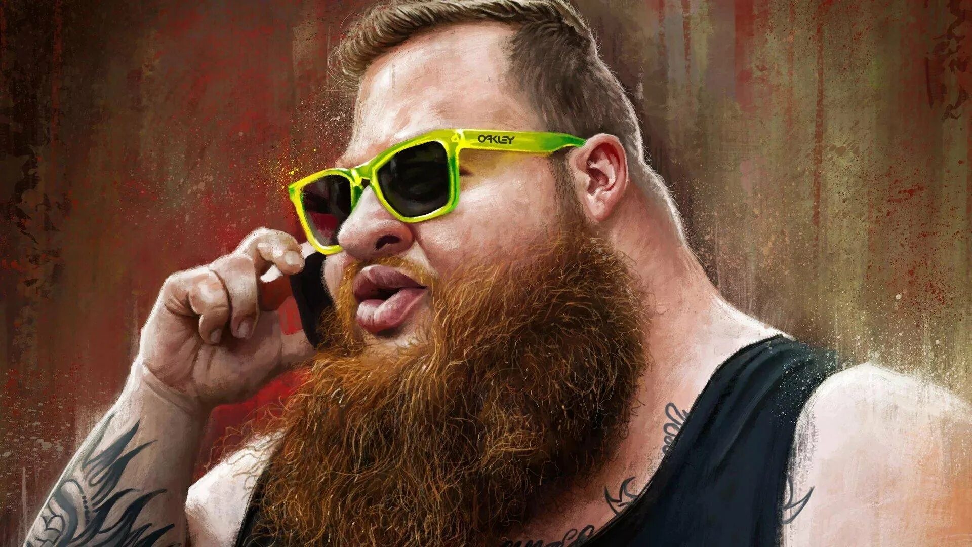 Борода Action Bronson. Бородатый. Бородатый мужчина. Крутой мужик с бородой. Плешивый бородатый человек в темных очках