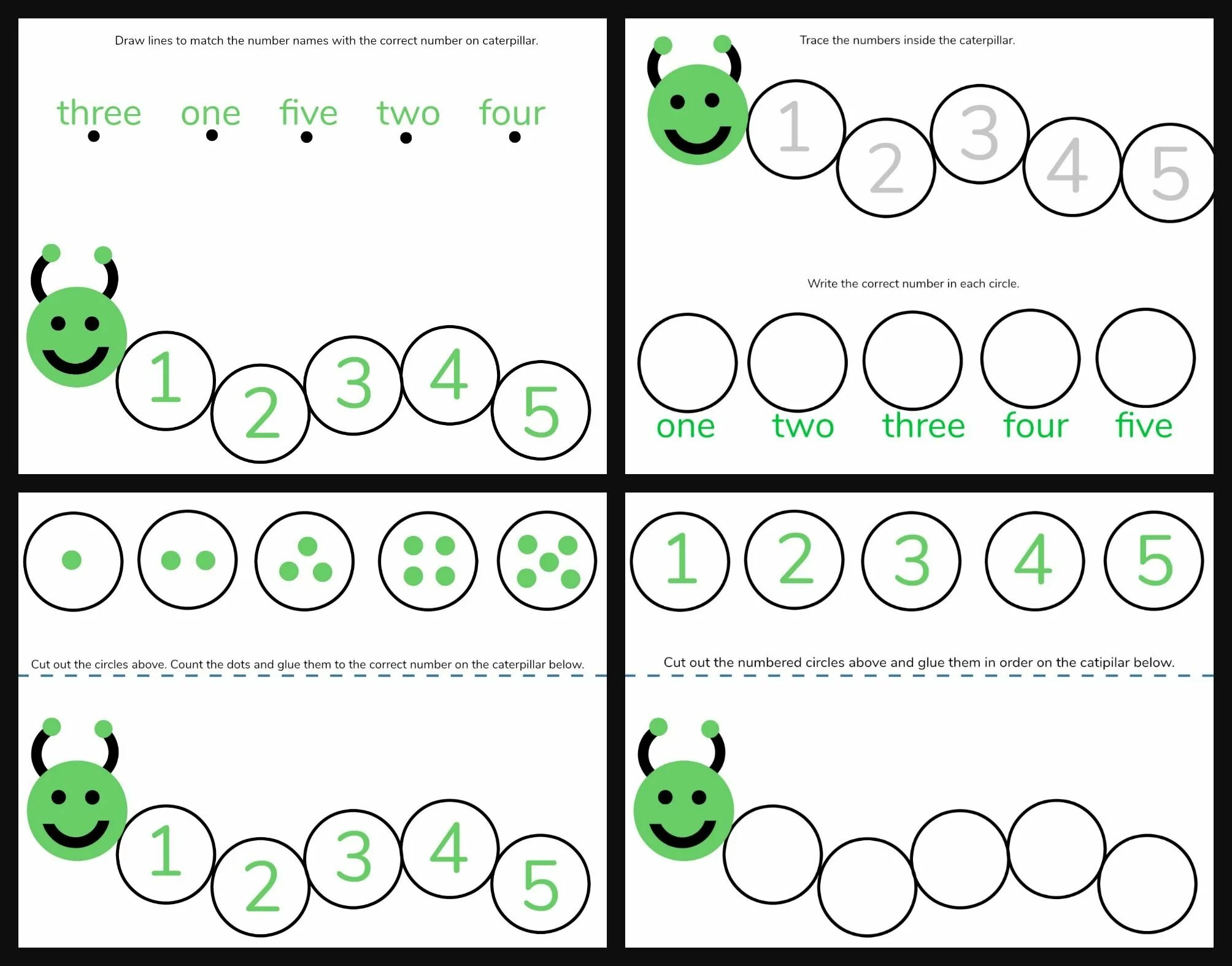 Caterpillar numbers. 1-5 Worksheets. Caterpillar Worksheet. Caterpillar numbers for Kids. 1 5 worksheet