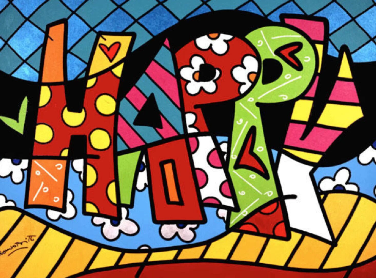 Di arte. Ромеро Бритто. Художник Romero Britto. Искусство Ромеро Бритто. Ромеро Бритто поп арт.