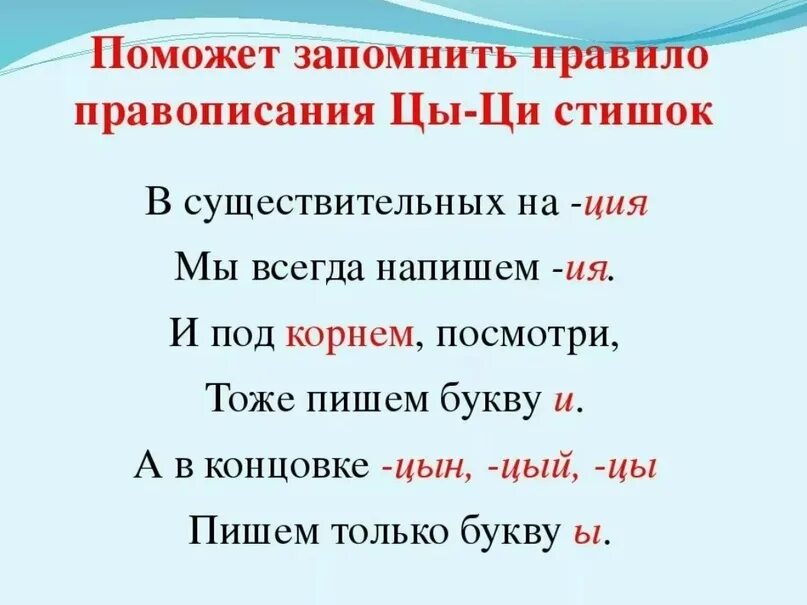 Правила написания цы и Ци. Правописание Ци и цы правило. Правило Ци и цы 3 класс. Правило Ци и цы 5 класс.