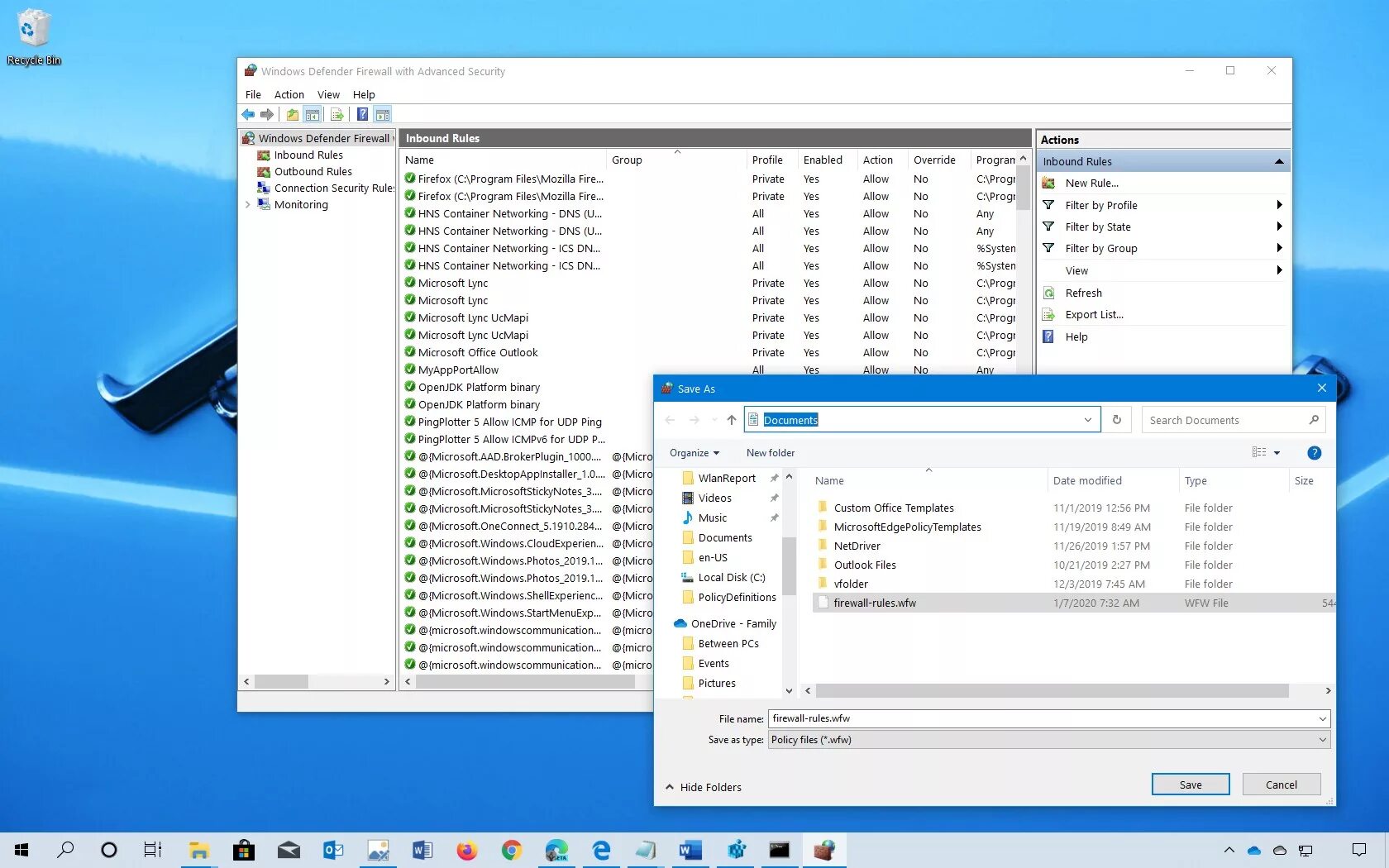 Windows firewall rules. Firewall windows 10. firewall rules optimization. windows exporter. windows exporter port.