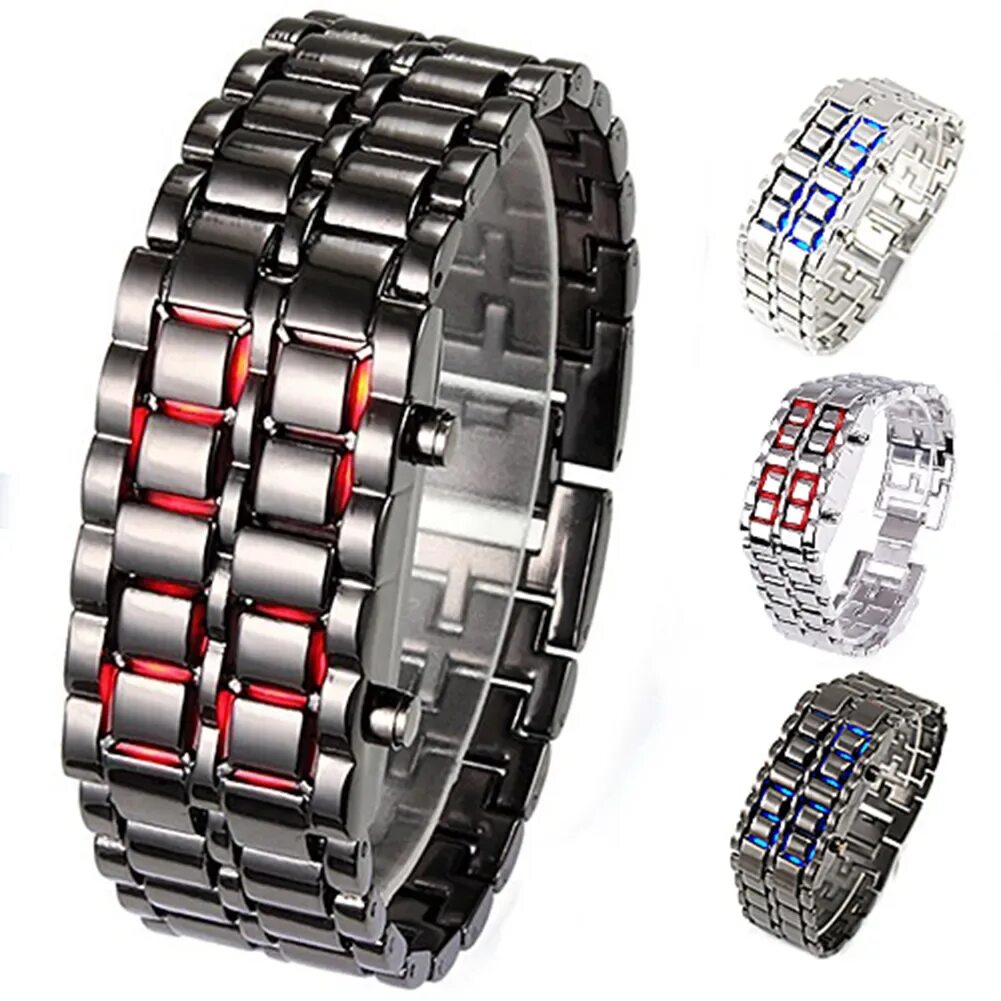 Как называется браслет для часов. Led часы iron samurai. часы iron samurai wristwatch. металлические часы с алиэкспресс. часы браслет железный самурай.