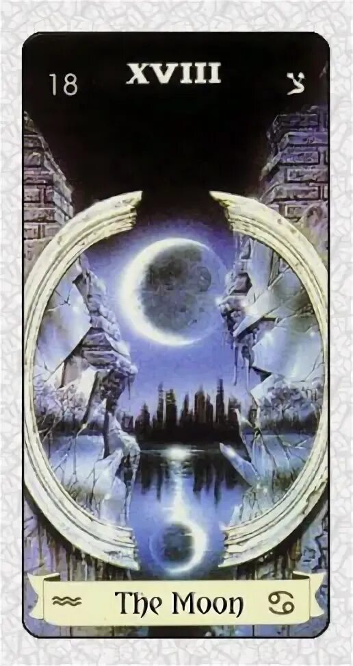 XVIII. The Moon - After Tarot (Giulia Massaglia & Pietro Alligo) Arte de carta t
