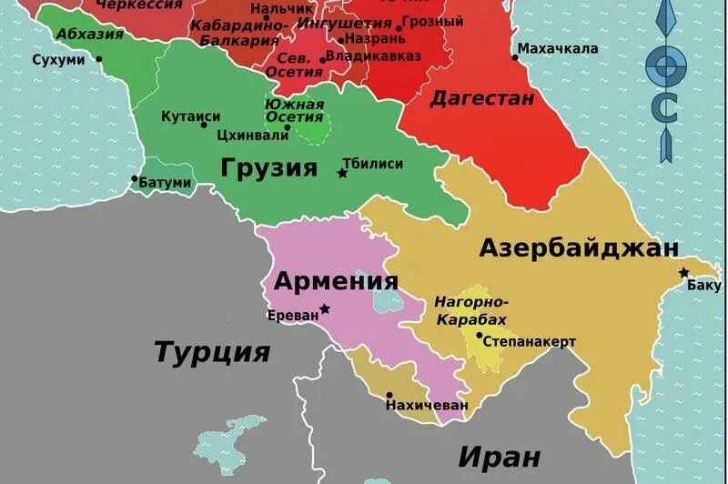 Армения граничит с грузией