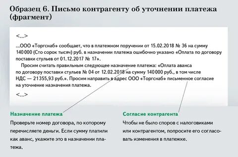 Уточнение платежного поручения