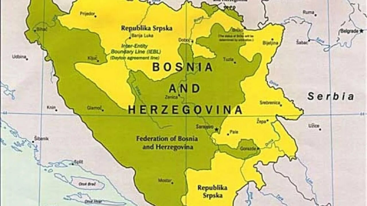 Карта Боснии и Герцеговины и Республика Сербская. Республика Сербская на карте с границами. Республика Сербия на карте. Республика Сербская на карте Европы. Республика сербская столица