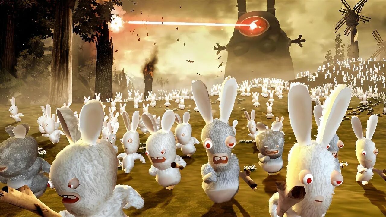 Как называется игра где зайцы. Ubisoft rayman raving rabbids. rayman raving rabbids ps3. сумасшедшие кролики игра. игра белый кролик.