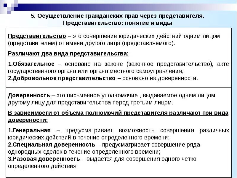 Понятие и виды представительства. Понятие представительства в гражданском праве. Понятие и виды представительства кратко. Осуществление гражданских прав через представителя.