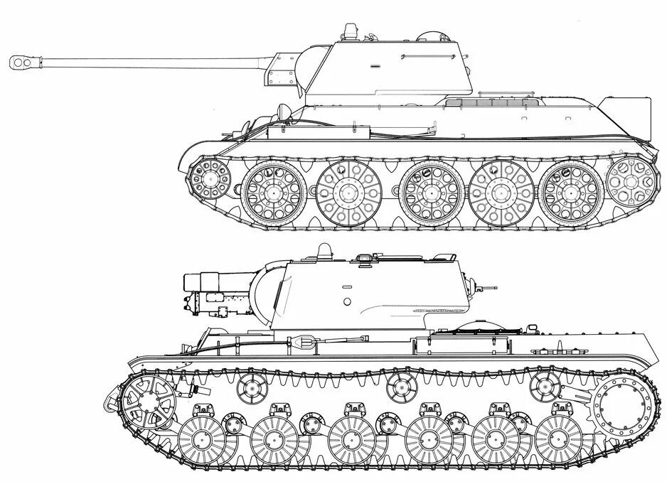 Ису раскраска. Т-34 И кв-1. Кв1 танк и т34. Танк ИС 44 сбоку. Танк т34 рисунок сбоку.