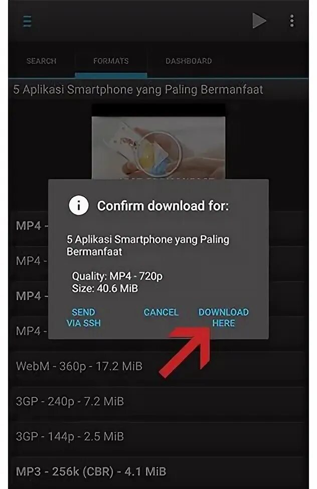 Confirm download