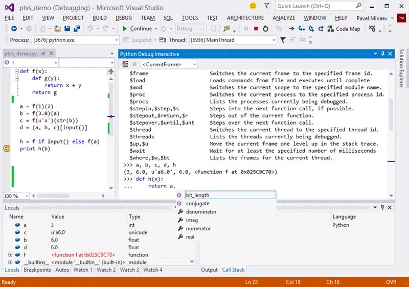 Current scope. Питон в Visual Studio. Визуал на питоне. Visual Studio Tools for Python. Пример кода на Python Visual Studio.