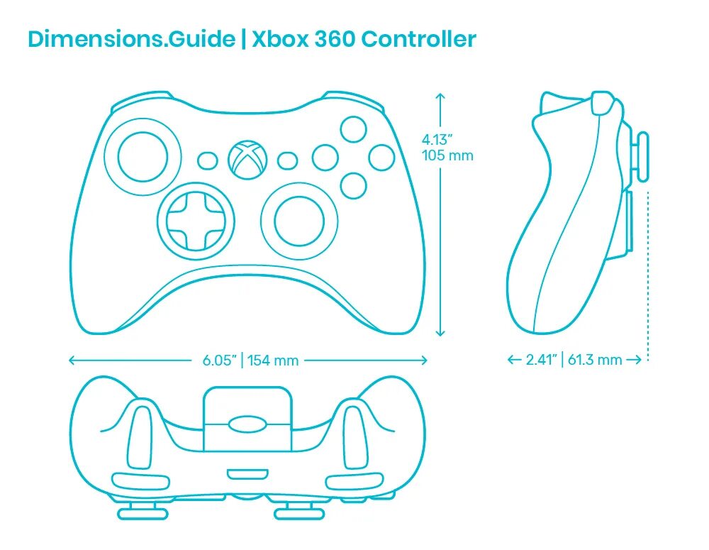 Джойстик Xbox чертеж. Xbox 360 Controller. Размеры геймпада Xbox one. Джойстик для Xbox 360 чертеж.