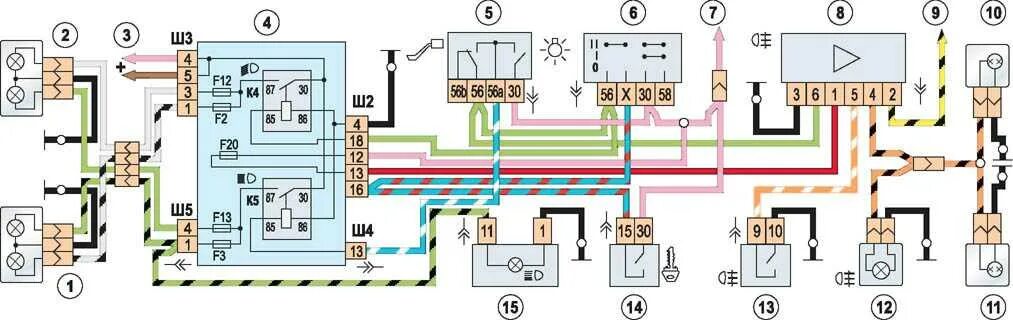 Схема ближнего и дальнего света ВАЗ 2114. Схема подключения ближнего света фар ВАЗ 2110. Схема включения ближнего света фар ВАЗ 2110. Схема ближнего света ВАЗ 2112. Не горит правый ближний ваз