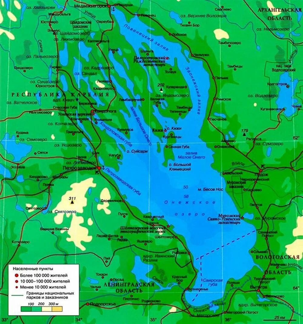 Онежское озеро на карте Карелии. Карта Карелии с озером Онего. Онежское озеро Петрозаводск карта. Остров Кижи на карте Онежского озера. Название онежского озера