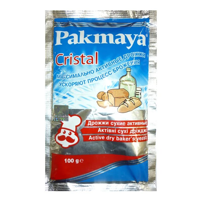 Сухие дрожжи упаковка. Дрожжи 100г Пакмайя Кристалл. Дрожжи Pakmaya Cristal 100гр. Дрожжи Пакмайя 100 грамм. Спиртовые дрожжи Пакмайя Кристалл.