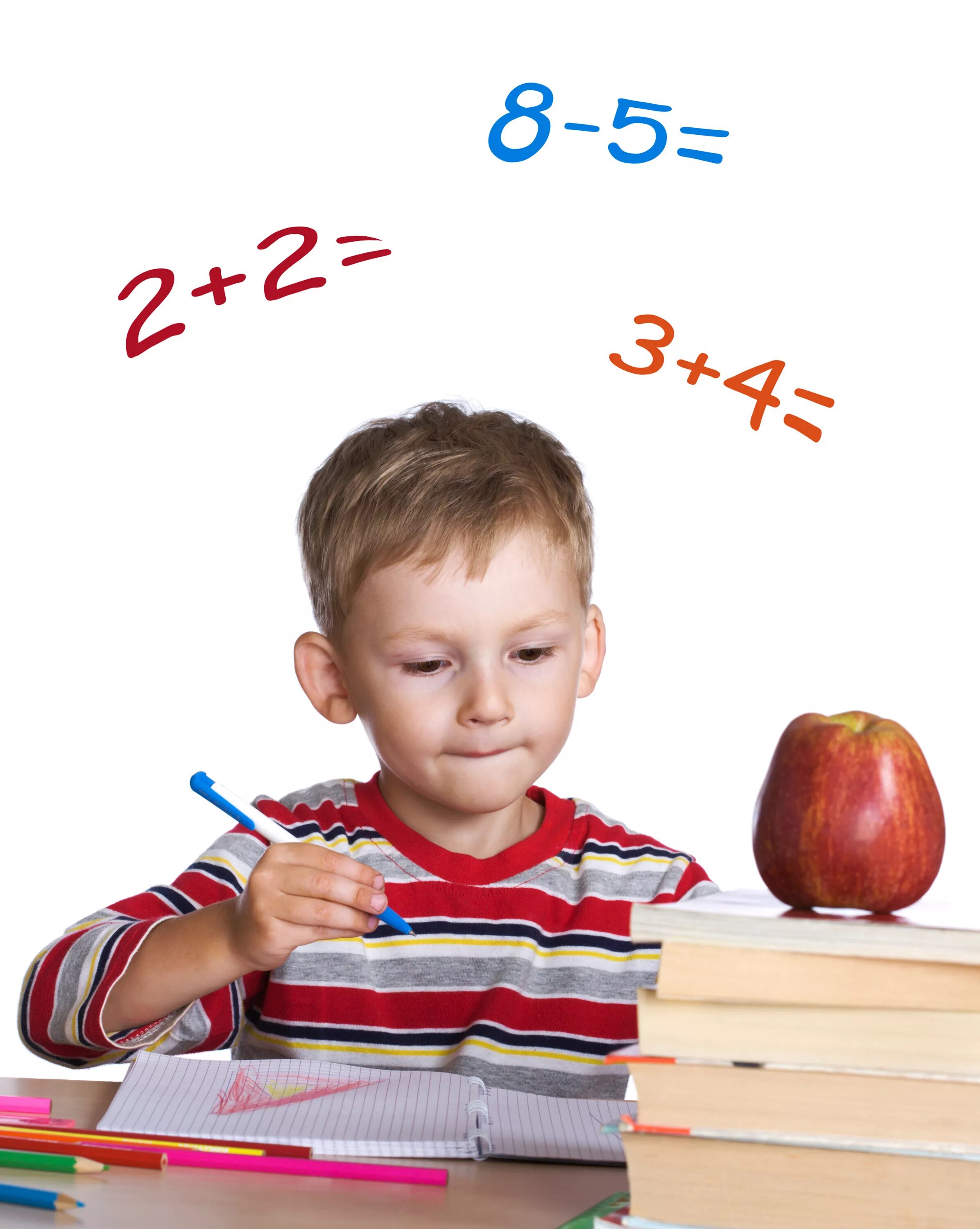 Математика для детей. Математика для дошкольников. Ребенок решает задачу. Ребенок решающий задачу.