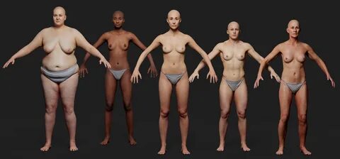 Normal, Spec, Roughness and colour maps supplied for all body parts... 