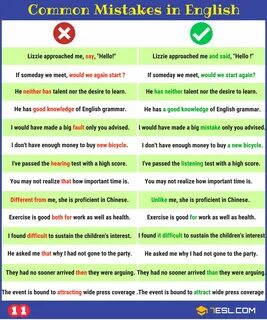Common mistakes